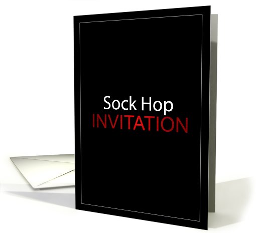 Sock Hop Invitation card (441269)