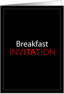 Breakfast Invitation card