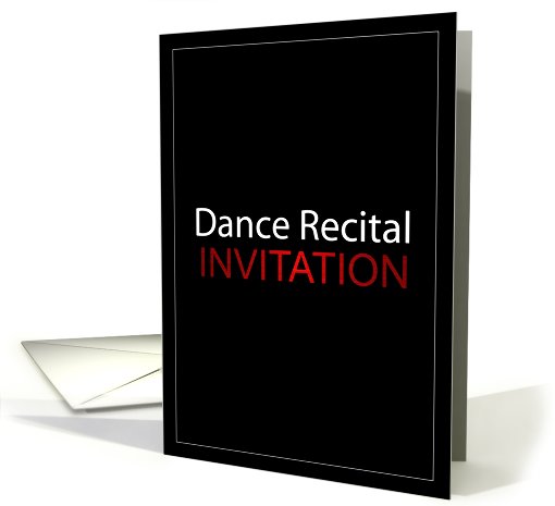Dance Recital Invitation card (441277)