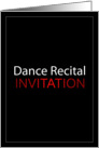 Dance Recital Invitation card
