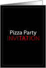 Pizza Party Invitation card