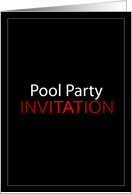 Pool Party Invitation card