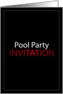 Pool Party Invitation card