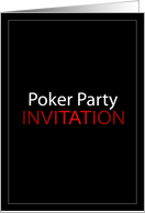 Poker Party Invitation card