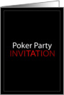 Poker Party Invitation card