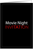 Movie Night Invitation card