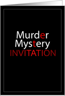 Murder Mystery Invitation card