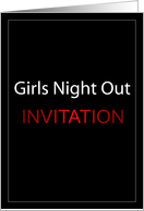 Girls Night Out Invitation card