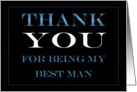 Best Man Thank You card