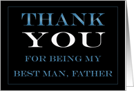 Best Man, Father, thank you card