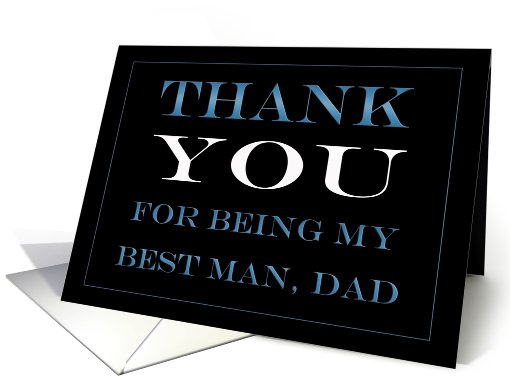 Best Man, Dad Thank you card (442419)