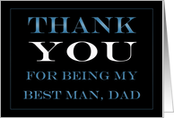 Best Man, Dad Thank you card