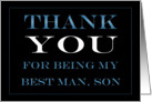 Best Man, Son, Thank you card