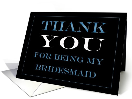 Bridesmaid Thank you card (442424)