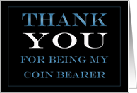 Coin Bearer Thank you card