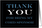 Cord Sponsor Thank you card