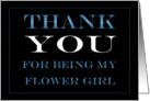 Flower Girl Thank you card