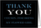 Flower Girl Cousin Thank you card