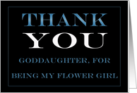 Flower Girl Goddaughter Thank you card