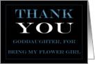 Flower Girl Goddaughter Thank you card