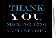 Flower Girl Niece Thank you card