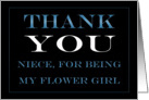 Flower Girl Niece Thank you card