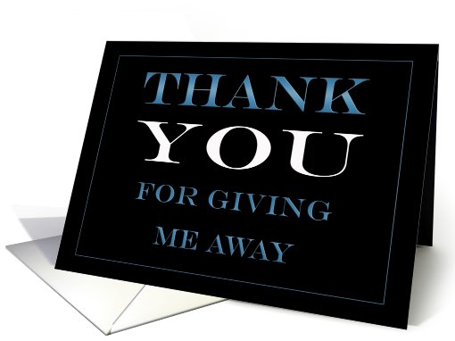 Giving Me Away Thank you card (442445)