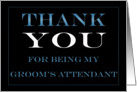 Groom’s Attendant Thank you card