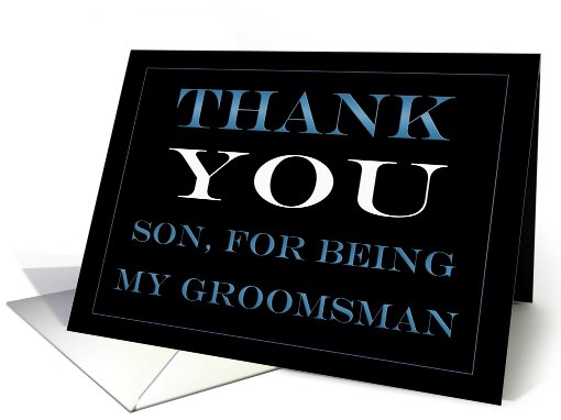 Groomsman Son Thank you card (442500)