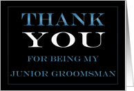 Junior Groomsman Thank you card