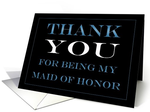 Maid of Honor Thank you card (442508)