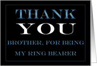 Ring Bearer Brother Thank you card