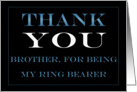 Ring Bearer Brother Thank you card