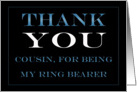 Ring Bearer Cousin Thank you card
