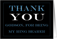 Ring Bearer Godson Thank you card