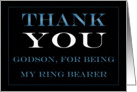 Ring Bearer Godson Thank you card