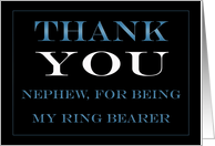 Ring Bearer Nephew Thank you card