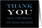 Ring Bearer Son Thank you card