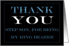 Ring Bearer Step Son Thank you card