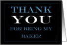 Baker Thank you card