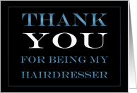 Hairdresser Thank you card
