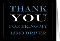 Limo Driver Thank you card