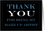 Make Up Artist Thank you card