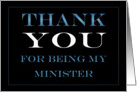Minister Thank you card