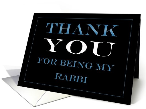 Rabbi Thank you card (442588)