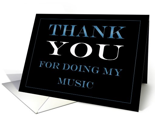 Doing Music Thank you card (442590)