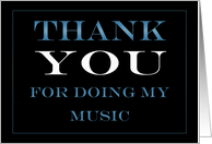 Doing Music Thank you card