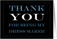 Dress Maker Thank you card