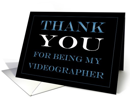 Videographer Thank you card (442598)