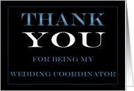 Wedding Coordinator Thank you card